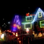 A holiday display with accompanying music available through a car radio graces the front lawn of a home at 602 E. Lauridsen Blvd., in Port Angeles. (Keith Thorpe/Peninsula Daily News)