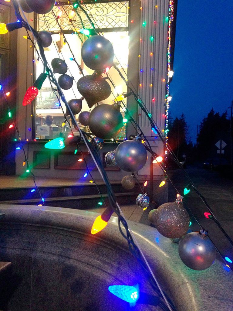 Vintage lighting and hardware in Port Townsend boasts one of the brightest Christmas light displays at its location on Sims Way (Cydney McFarland/Peninsula Daily News)