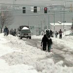 Keith Thorpe/Peninsula Daily News Blankets of snow, measuring as much as three feet deep in parts of Port Angeles with greater amounts in surrounding areas, covers south Lincoln Street in this file photo taken in the wake of a snowstorm that blasted the North Olympic Peninsula on Dec. 28-29, 1996.
