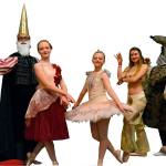 Principal actors in Sequim Ballet&rsquo;s &ldquo;The Nutcracker&rdquo; featured, from left, are Brohm Dason, Eleanor Byrne, 13, Kate D&rsquo;Amico, 13, Amara Sayer, 13, and Saige Turner, 15. The show runs Dec. 16-18 at Olympic Theatre Arts. (Matthew Nash/Olympic Peninsula News Group)