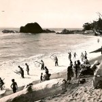 People smelt dipping in the area north of Kalaloch at Trail 4 in August 1959. (Rex Gerberdings)