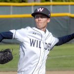 Keith Thorpe/Peninsula Daily News Wilder&rsquo;s Curan Bradley pitches during a July 2016 game at Port Angeles Civic Field.