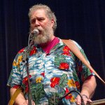 Jerry &ldquo;Hoof&rdquo; Sullivan, dobro player for Loose Gravel, performs during Snowgrass in Port Angeles in 2015.