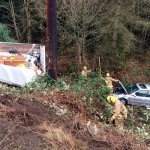 Three vehicles were involved in an accident on state Highway 19 on Friday afternoon that killed one person and sent four to the hospital. (Keppie Keplinger)