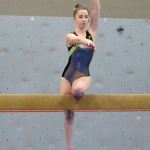Port Angeles gymnast Cassidy Tamburro competes on the beam during an away meet against North Kitsap on Wednesday. Tamburro scored 7.45 in the event and finished second.
