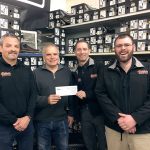 From left to right are Mike Mudd, Mark Urnes, Don Droz and Ryan Gedlund.