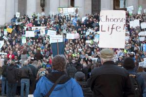 Abortion foes march at state Capitol