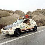 Audette, here checking out the route ahead of them, said some of the roads and bridges had to be inspected close up to make surethey were passable.