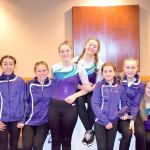 Members of Klahhane Gymnastics, from left, are Kianna Miller, Cindy Liang, Anne Edwards, Cassii Middlestead, Danica Miller, Lainy Vig,Maizie Tucker, Julienne Jacobs and Emma Sharp.
