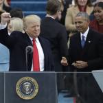 President Donald Trump waves after being sworn in as the 45th president of the United States during the 58th Presidential Inauguration at the U.S. Capitol in Washington, D.C. (The Associated Press)