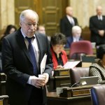 House Speaker Frank Chopp, D-Seattle, walks on the state House floor on Monday at the Capitol in Olympia. (Ted S. Warren/The Associated Press)