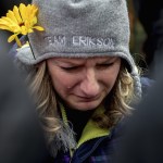 An anti-abortion activist cries as she prays with others in front of the Supreme Court in Washington, D.C., on Friday during the annual March for Life. (Andrew Harnik/The Associated Press)