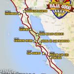 The 2,500-mile-plus route of the Baja 4000.