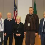 From left to right are donors Dr. Mark Fischer of Port Angeles, and Bob and Sherry Phillips of Sequim with OMC Foundation President Jim Jones and OMC CEO Eric Lewis.