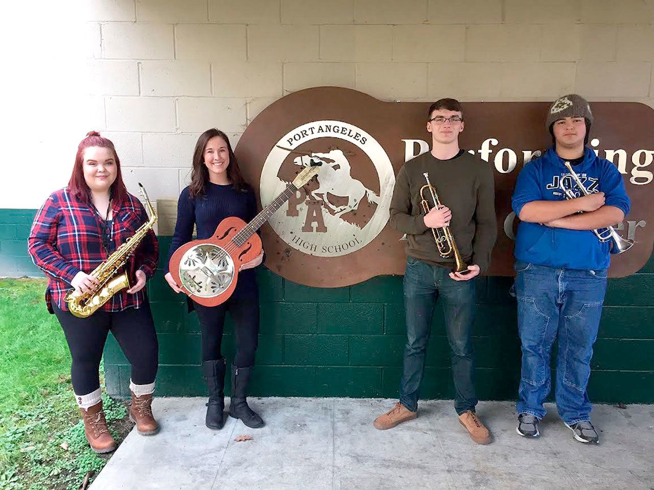 The four Camp Heebie Jeebies participants from Port Angeles High School are, from left, Kelsey Cammack, Naomi Kuykendall, Alden Riski and Jordan Nicolas. (Port Angeles School District)