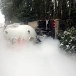 A truck carrying 2,500 gallons of propane overturned at 1057 Teal Lake Road at about 12:26 p.m. Wednesday. The driver escaped without injury.