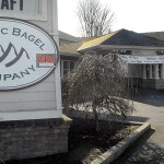 Keith Thorpe/Peninsula Daily News                                Olympic Bagel Co. on East First Street in Port Angeles sits shuttered Saturday after the eatery and bagel shop was closed and put up for sale.