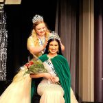 Outgoing Queen Victoria Hall for the Sequim Irrigation Festival crowns newly selected Queen Karla Najera on Saturday in the Sequim High School auditorium. Najera was selected for the 2017 royalty court for the festival, which celebrates its 122nd consecutive year. (Matthew Nash/Olympic Peninsula News Group)