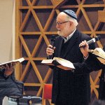 The Pacific Northwest Interfaith Amigos, from left, Imam Jamal Rahman, Rabbi Ted Falcon and Pastor Dave Brown, speak about the similarities of their respective religions during a presentation on Saturday at Holy Trinity Lutheran Church in Port Angeles. (Keith Thorpe/Peninsula Daily News)