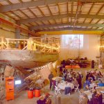 The Western Flyer, the boat made famous by author John Steinbeck, was decorated with lights during a Western Flyer Foundation event Saturday at Shipwrights Co-Op in Port Townsend. (Cydney McFarland/Peninsula Daily News)