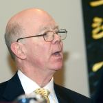 Bill Bloor, Port Angeles city attorney, tells the Port Angeles City Council on Tuesday the National Park Service denied the city&rsquo;s administrative claim regarding the Elwha River Surface Water Intake facility. (Jesse Major/Peninsula Daily News)