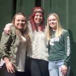 Brandy Christian, center, stands with her friend Stacia Camp, left, and Haley Locke. The eighth annual Benefit & Talent Show tonight at Port Angeles High School will benefit Christian, who was recently diagnosed with ovarian cancer.