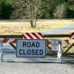 The road leading through the Elwha River Valley, Olympic Hot Springs Road, has been closed to vehicle traffic after the Elwha River washed out a section of the road Feb. 16. (Jesse Major/Peninsula Daily News)