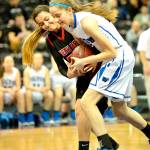 Al Camp/Omak-Okanogan County Chronicle                                Neah Bay&rsquo;s Cei&rsquo;J Gagnon fights for a loose ball with a Colton opponent during the Red Devils&rsquo; state 1B playoff loss Thursday. Neah Bay will play Tacoma Baptist Friday.