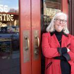 Janette Force, director of the Port Townsend Film Festival, stands in front of the Rose Theatre, which will host the third annual Women and Film Festival. (Cydney McFarland/Peninsula Daily News)