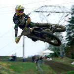 Tom Hines                                 Port Angeles&rsquo; Jake Anstett crosses the finish line on his KTM 250cc 2-stroke motorbike to win the 450cc Class A Pro Rider race during the first race of the season at Olympic Peninsula Motorcycle Club off Deer Park Road. Anstett earned his second win of the day and first place overall in the first two rounds of the Washington State Series cosponsored by the Northwest Racing Association. The next races are May 20-21. Visit www.opmc.org for more information.