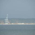 Naval Magazine Indian Island is replacing two diesel generators, which power submarines docked at the pier on the west side of the island, with shore-based electricity from Jefferson County Public Utility District. (Cydney McFarland/Peninsula Daily News)