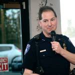 Deputy Chief Jason Viada told those who attended the Port Angeles Business Association meeting Tuesday that the Port Angeles Police Department is looking into using body cameras, but public records laws are an obstacle. (Jesse Major/Peninsula Daily News)