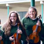 Port Angeles High School chamber musicians to play at the March 25 Applause! Auction and Dinner are, from left, Hana Kildall, 18; Marley Cochran and Lauren Waldron, both 17; and Lauren Paup-Byrnes, 16.
