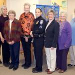 Women of Distinction awardees are shown with Jet Set President-elect Deb West. From left are West, Nancy Adams, Virginia Fitzpatrick, Patricia Glennon, Kori Malone, Sue Miles, Sherry Phillips and Sylvia Strohm.