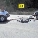 Two pickup trucks collided at the intersection of highways 104 and 19 Friday morning, blocking both lanes and injuring both drivers. (Port Ludlow Fire & Rescue)