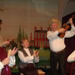 Cathy Marshall, Jerry Stewart, Cheryl Di Pietro, Merv Wingard and Jim Bradrick, from left, act out a scene from the adaption of Edgar Lee Masters&rsquo; &ldquo;Spoon River Anthology.&rdquo; (Erin Hawkins/Olympic Peninsula News Group)