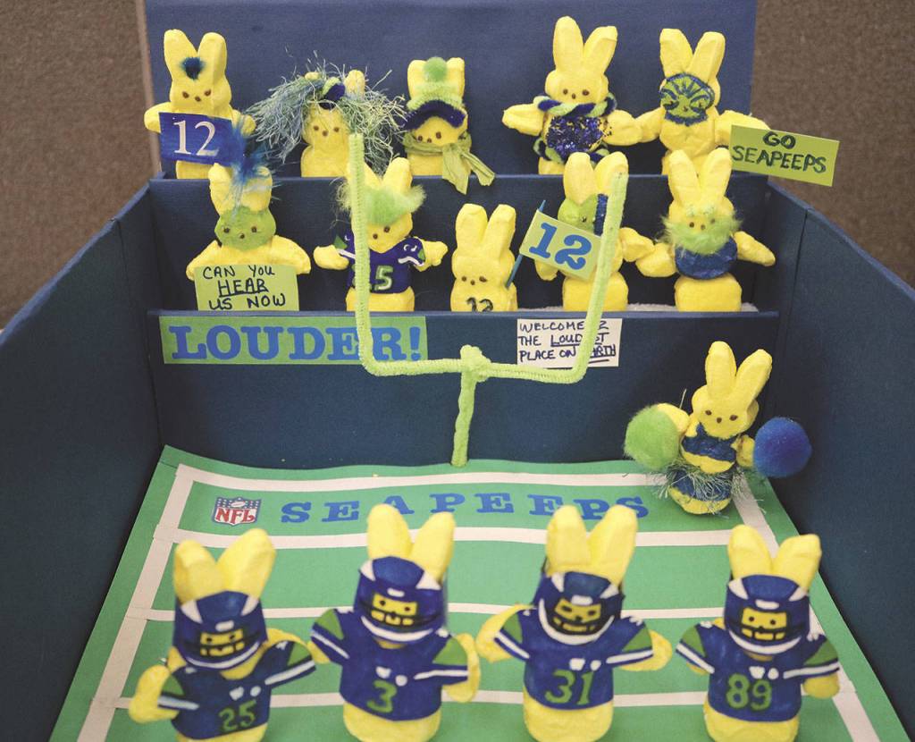 Peeps Picnic &mdash; or Seapeeps &mdash; is among the dioramas on display at the Sequim Civic Center.