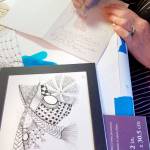 Janie Brackney will demonstrate Zentangle art at The Landing Artists Studio on Saturday.