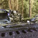A 2016 Ford Focus and 2005 Hyundai Tucson were totaled after a head-on wreck on state Highway 203 near Duvall. A Port Angeles man is under investigation for DUI. (State Patrol)