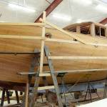 The 36-foot Sea Beast, a motor sailor designed and built at the Northwest School of Wooden Boatbuilding with the help of students and local businesses, will hit the water for the first time Friday when it is lowered in the Boat Haven Marina. (Northwest School of Wooden Boatbuilding)