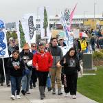Peninsula-wide climate march draws more than 400