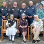 Clallam County Community Service Award winners gather prior to receiving their awards Thursday at Holy Trinity Lutheran Church in Port Angeles. Receiving awards were, front row from left, Jo Oliver, Dianna Cross and Mary Sherwood; and back row from left, Charles Devoney, Jim Walsh, Gary Marler, Bob Agee and Tammy Sullenger. (Keith Thorpe/Peninsula Daily News)