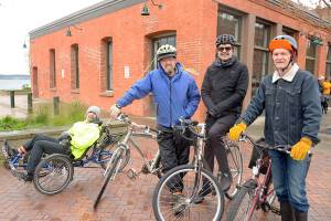 Soggy day slows but can’t stop first May Day Bike Fest in Port Townsend