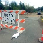 Crews continue to work on the Howard Street extension, which was the first phase in creating the Howard Street and Upper Sims Way Subarea, an area the city hopes will host businesses and small-unit housing in the future. (Cydney McFarland/Peninsula Daily News)