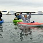 Louie Espinoza, Yvonne Craig and Selena Espinoza, from left, are using their new found love of kayaking to raise money for the local Relay for Life. (Tricia Jarmen)