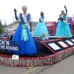 A float representing the Fathoms O&rsquo; Fun Festival in Port Orchard was recipient of the Chairman&rsquo;s Award on Saturday. (Keith Thorpe/Peninsula Daily News)
