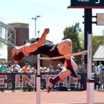 Casey Bruner/for Peninsula Daily News                                Ryan McCoy of Clallam Bay came in ninth in the high jump at the state 1B Track and Field Championships in Cheney this weekend.