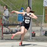 Casey Bruner/for Peninsula Daily News                                Kayla Winck of Neah Bay came in ninth in the girls&rsquo; discus at the state 1B Track and Field Championships in Cheney.