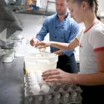 Ross McCurdy, owner of the Oak Table Cafe in Silverdale, currently holds the Guinness World Record for most eggs cracked one-handed in a minute. He, along with his daughter, Mira, 12, have been invited by celebrity chef Gordon Ramsay to test that record on a special Father&rsquo;s Day episode of Ramsay&rsquo;s show &ldquo;The F Word.&rdquo; (Larry Steagall/Kitsap Sun via AP)