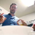 Ross McCurdy, owner of the Oak Table Cafe in Silverdale, currently holds the Guinness World Record for most eggs cracked one-handed in a minute. He, along with his daughter, Mira, 12, have been invited by celebrity chef Gordon Ramsay to test that record on a special Father&rsquo;s Day episode of Ramsay&rsquo;s show &ldquo;The F Word.&rdquo; (Larry Steagall/Kitsap Sun via AP)